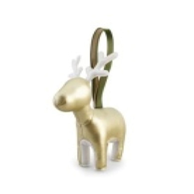 The Reindeer Miyo Gold Christmas Ornament.